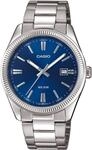 Quarzuhr, blau (silberfarben, nachtblau), CASIO TIMELESS COLLECTION, Armbanduhren,