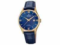 Quarzuhr FESTINA "Swiss Made Collection, F20010/3" Armbanduhren blau (dunkelblau)