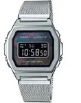 Chronograph CASIO VINTAGE, silber (silberfarben, marmoriert), Armbanduhren, Damen,