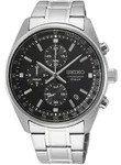 Chronograph SEIKO, silber (silberfarben, schwarz), Armbanduhren, Herren, Chronograph,