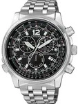 Funkchronograph CITIZEN, silber (silberfarben, schwarz), Armbanduhren, Herren,