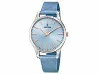 Quarzuhr FESTINA "F20506/2" Armbanduhren blau (hellblau) Damen Quarzuhren