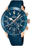 Chronograph FESTINA "Keramik Kollektion", rosa (blau, ros&eacute;goldfarben), Armbanduhren,