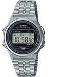 Chronograph CASIO VINTAGE, silber (silberfarben, schwarz), Armbanduhren, Damen,