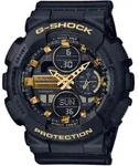 Chronograph CASIO G-SHOCK, schwarz (schwarz, goldfarben), Armbanduhren, Damen,