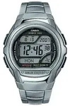 Funkchronograph CASIO FUNK, silber (silberfarben), Armbanduhren, Herren, Quarzuhr,