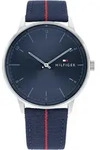 Quarzuhr TOMMY HILFIGER "HENDRIX", blau (blau, rot), Armbanduhren, Herren,...