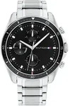 Multifunktionsuhr TOMMY HILFIGER "PARKER", silber (silberfarben, schwarz),