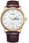 Solaruhr CITIZEN, braun (braun, wei&szlig;, wei&szlig;), Armbanduhren, Herren, ros&eacute;goldfarben,