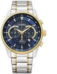 Chronograph CITIZEN, silber (silberfarben, goldfarben), Armbanduhren, Herren,