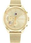 Multifunktionsuhr TOMMY HILFIGER "QUINN", gold (goldfarben), Armbanduhren, Damen,
