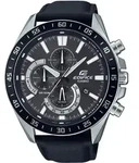 Chronograph CASIO EDIFICE, schwarz (schwarz, schwarz), Armbanduhren, Herren,