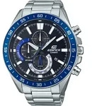 Chronograph CASIO EDIFICE, silber (dunkelblau, schwarz, edelstahlfarben),