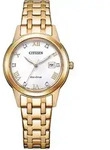 Solaruhr CITIZEN, gold (goldfarben, silberfarben), Armbanduhren, Damen, Armbanduhr,