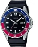 Quarzuhr, schwarz (rot, schwarz), CASIO TIMELESS COLLECTION, Armbanduhren, Herren,