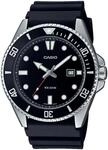 Quarzuhr, schwarz (silberfarben, schwarz), CASIO TIMELESS COLLECTION, Armbanduhren,