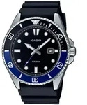 Quarzuhr, schwarz (blau, schwarz), CASIO TIMELESS COLLECTION, Armbanduhren, Herren,
