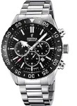 Chronograph FESTINA "Keramik Kollektion", silber (silberfarben, schwarz),
