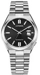 Automatikuhr CITIZEN "TSUYOSA 60h", silber (silberfarben, schwarz), Armbanduhren,