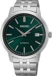 Automatikuhr SEIKO, silber (silberfarben, dunkelgr&uuml;n), Armbanduhren, Herren,