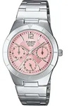 Multifunktionsuhr "LTP-2069D-4AVEG", silber (silberfarben, rosa), CASIO TIMELESS