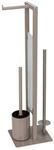 WENKO WC-Garnitur "Rivalta" aus Glas Polypropylen Standgarnitur mit integriertem