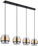 GLOBO LIGHTING Pendelleuchte "MILLEY", schwarz (schwarz matt), 1 Stk., Leuchten,