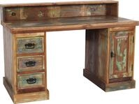 SIT Schreibtisch "Otranto aus Altholz mit 3 Schubladen und 1 T&uuml;r im Used Look"...