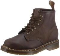 Schn&uuml;rboots DR. MARTENS "6 Eye Boot 101 CRAZY HORSE", Damen, Gr. 41, braun