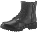 Schn&uuml;rstiefelette REMONTE, Damen, Gr. 43, schwarz, Leder, unifarben, Schuhe