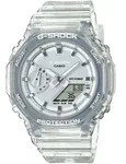 Chronograph CASIO G-SHOCK, transparent (transparent, silberfarben), Armbanduhren,