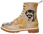 Schn&uuml;rboots DOGO "Long Boots Schn&uuml;rstiefel Raccoon Damen Stiefeletten, Longe",