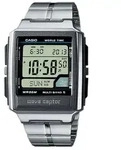 Funkchronograph CASIO FUNK, silber (silberfarben), Armbanduhren, Herren, Quarzuhr,