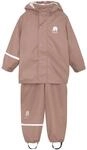Shirt & Hose CELAVI "Regenoverall CEMagic", Jungen, Gr. 120, rosa (burlwood),