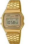 Chronograph CASIO VINTAGE, gold (goldfarben, gelbgoldfarben), Armbanduhren, Damen,