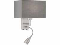 LED Wandleuchte FISCHER & HONSEL "Dream" Lampen Gr. Höhe: 25 cm, grau (nickelfarben)
