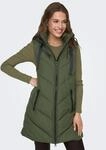 Steppweste JDY "JDYSKYLAR LIFE HOOD WAISTCOAT OTW NOOS", Damen, Gr. M, gr&uuml;n (forest