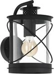 EGLO Wandleuchte "Hilburn Au&szlig;en-Wandlampe, Au&szlig;enleuchte, schwarz, E27, IP44,