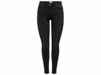 Skinny-fit-Jeans ONLY "ONLWAUW MID SK BJ1097" Gr. M, Länge 34, schwarz (washed