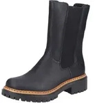 Chelseaboots RIEKER, Damen, Gr. 41, schwarz, Lederimitat, Schuhe Chelseaboots,
