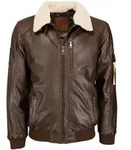 Lederjacke TOP GUN "TG20193144", Herren, Gr. 56, braun, Obermaterial: 100% Leder,