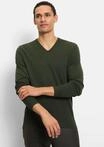 Strickpullover OLYMP "OLYMP Casual Strick", Herren, Gr. 3XL, oliv, 100% Schurwolle,