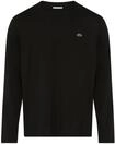 Lacoste Langarmshirt Rundhalsausschnitt, reine Baumwolle, Regular Fit