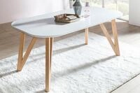 Esstisch SALESFEVER, weiß (weiß, natur, weiß), B:200cm H:76cm T:90cm, Tische, Esstisch SALESFEVER, weiß (weiß, natur, weiß), B:200cm H:76cm T:90cm, Tische,