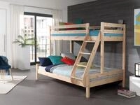 Vipack Etagenbett "Martin, 2 Liegefl&auml;chen 140 u. 90/200, Kiefer massiv, Made in