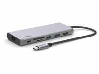 BELKIN USB-Verteiler "USB C 7-in-1 Multimedia-Hub (2. Gen.)" Verteiler grau Netzwerk