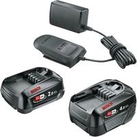 Bosch Home & Garden Akku Starter-Set 2 Akkus 2Ah + 4Ah, 18 V, inkl. Ladeger&auml;t