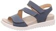 Riemchensandale LEGERO "Legero Sandalen Leder", Damen, Gr. 39, grau, blau, Leder,