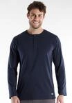 TOM TAILOR Langarmshirt "Cansas" mit Knopfleiste, Rundhalsausschnitt, Langarm, basic,
