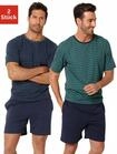Pyjama LE JOGGER, Herren, Gr. 52/54, bunt (petrol, marine), Jersey,...